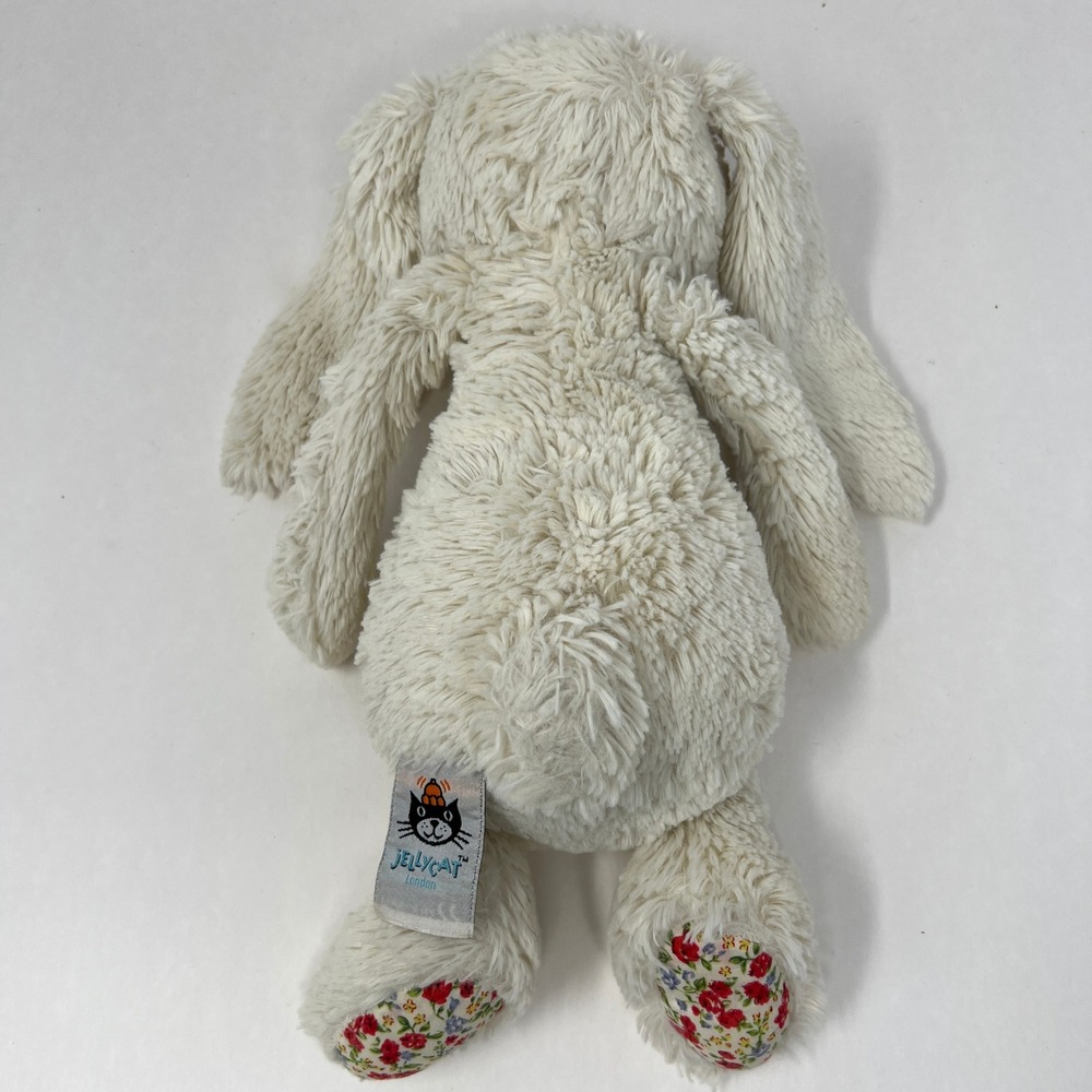 Jellycat Blossom Cream Bunny Cream Floral Ears Footpads JCINC1866 Plush Toy - Picture 15 of 16